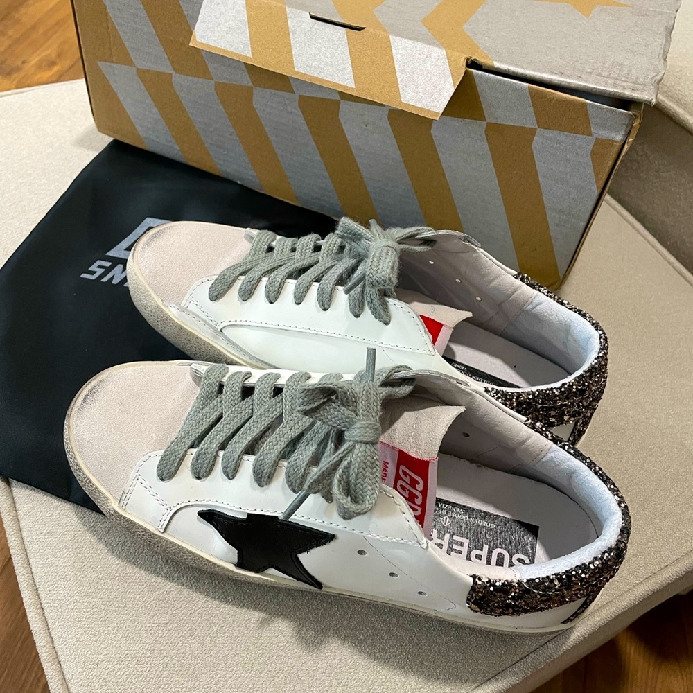 Superstar Glitter Canvas Low-Top Sneakers (Inspired)